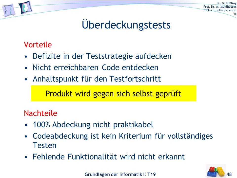 Produkt wird gegen sich selbst geprüft