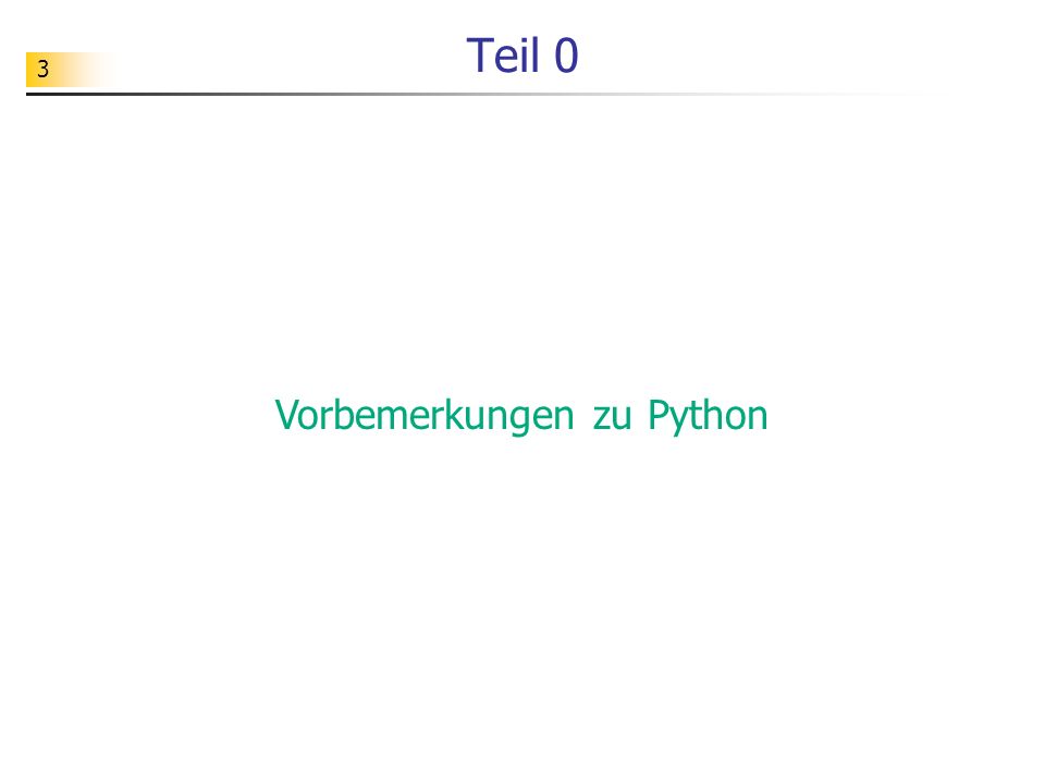 Vorbemerkungen zu Python