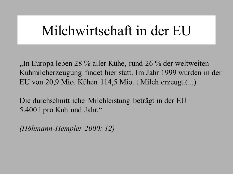 Milchwirtschaft in der EU