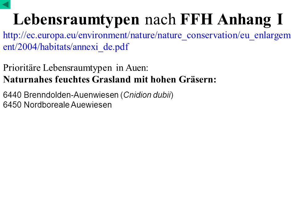 Lebensraumtypen nach FFH Anhang I