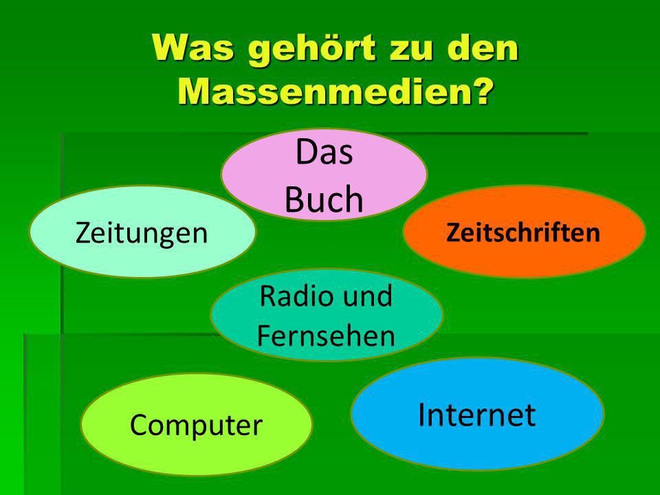 Was gehört zu den Massenmedien
