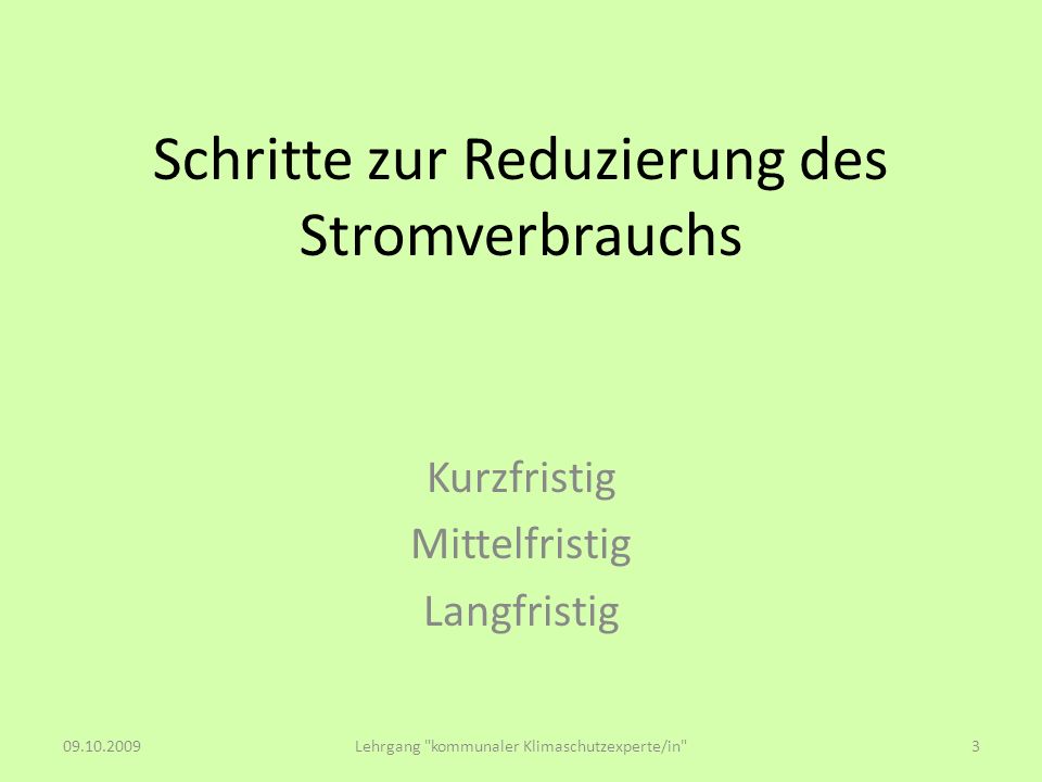Schritte zur Reduzierung des Stromverbrauchs