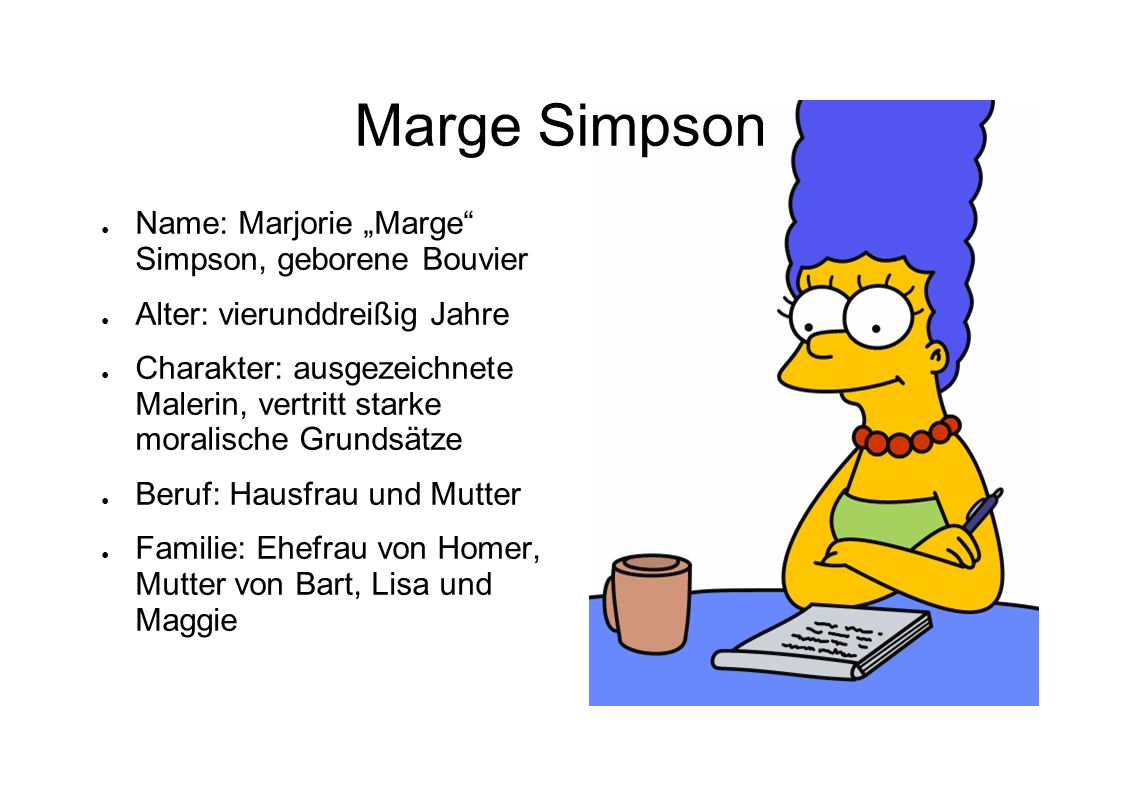 Marge Simpson Name: Marjorie „Marge Simpson, geborene Bouvier