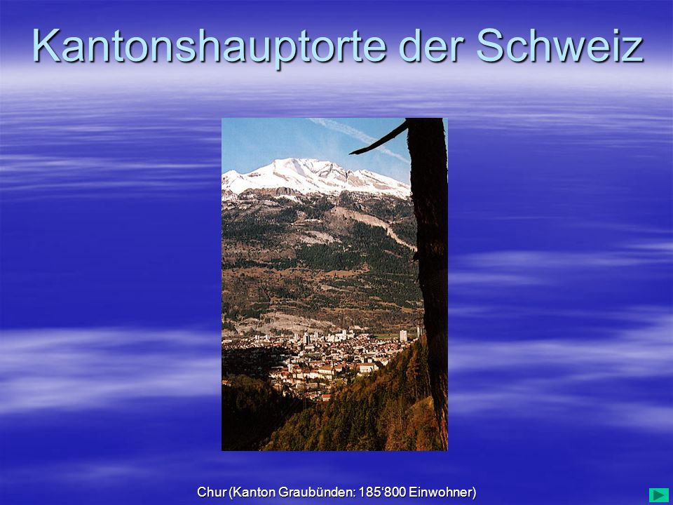 Chur (Kanton Graubünden: 185‘800 Einwohner)