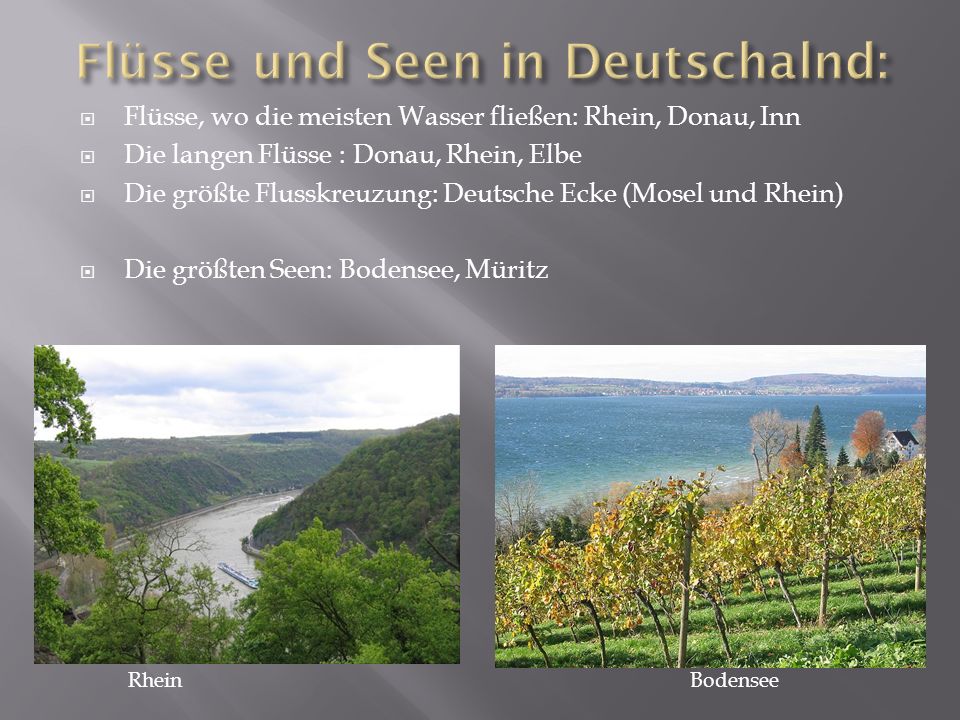Flüsse und Seen in Deutschalnd: