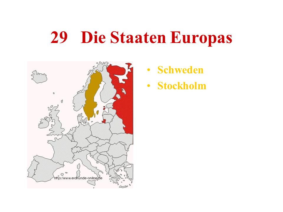 29 Die Staaten Europas Schweden Stockholm