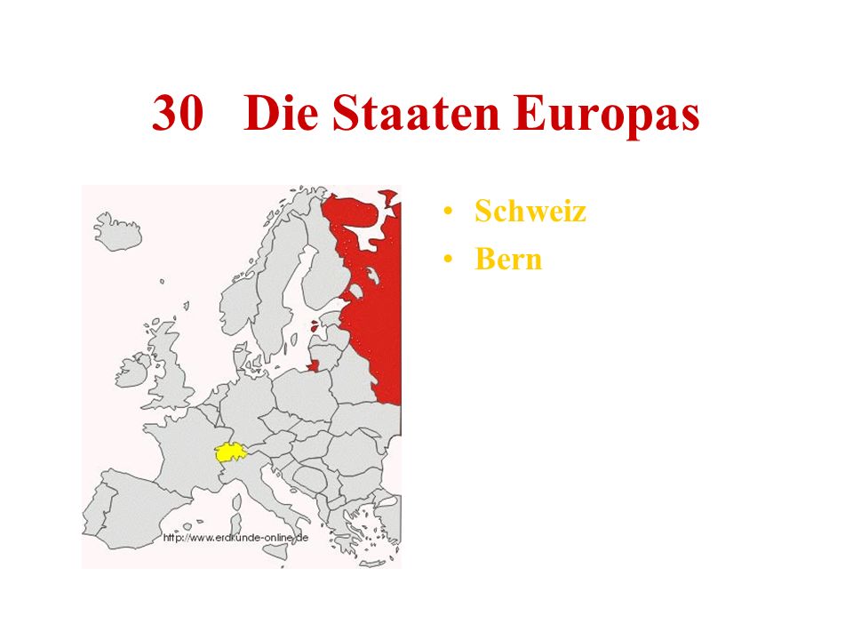 30 Die Staaten Europas Schweiz Bern