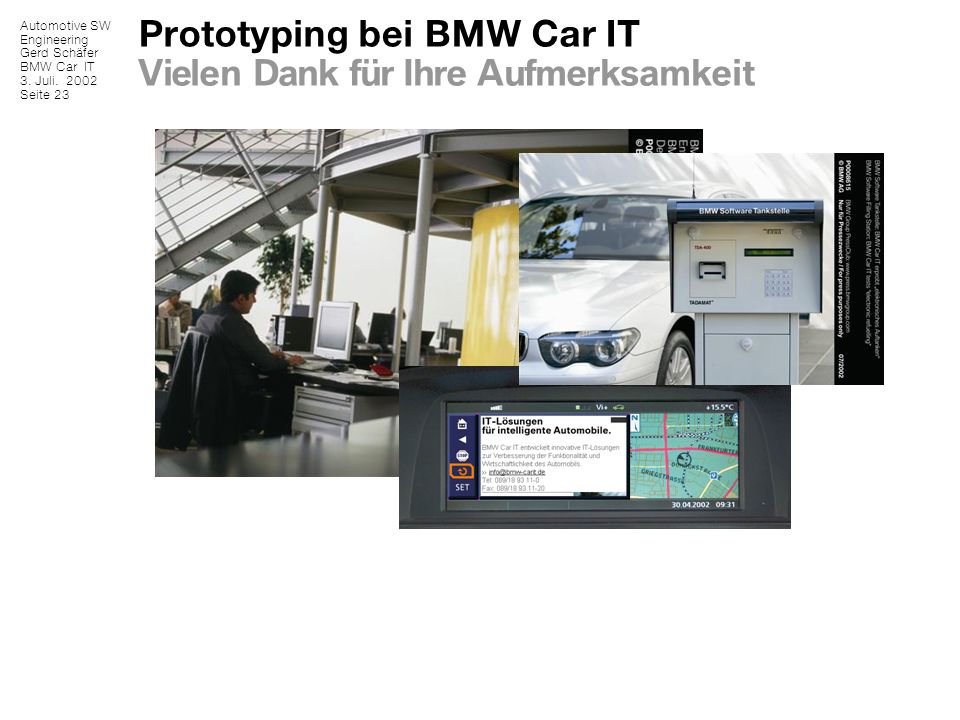 Prototyping bei BMW Car IT Vielen Dank für Ihre Aufmerksamkeit