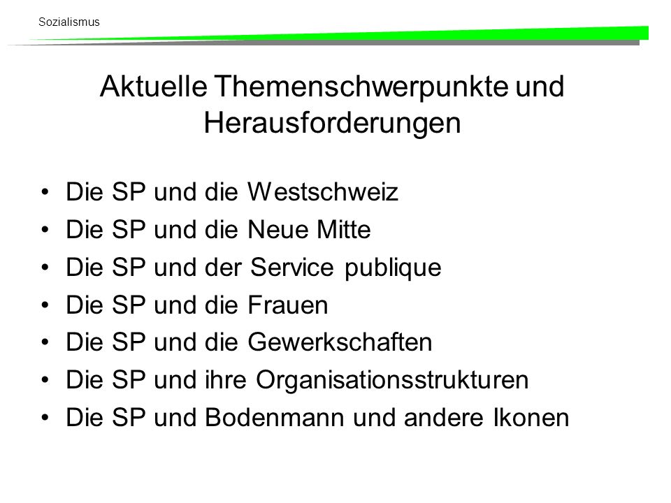 Aktuelle Themenschwerpunkte und Herausforderungen