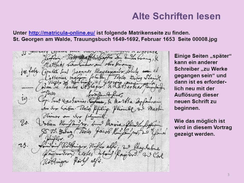 Lesen Alte Schriften lesen