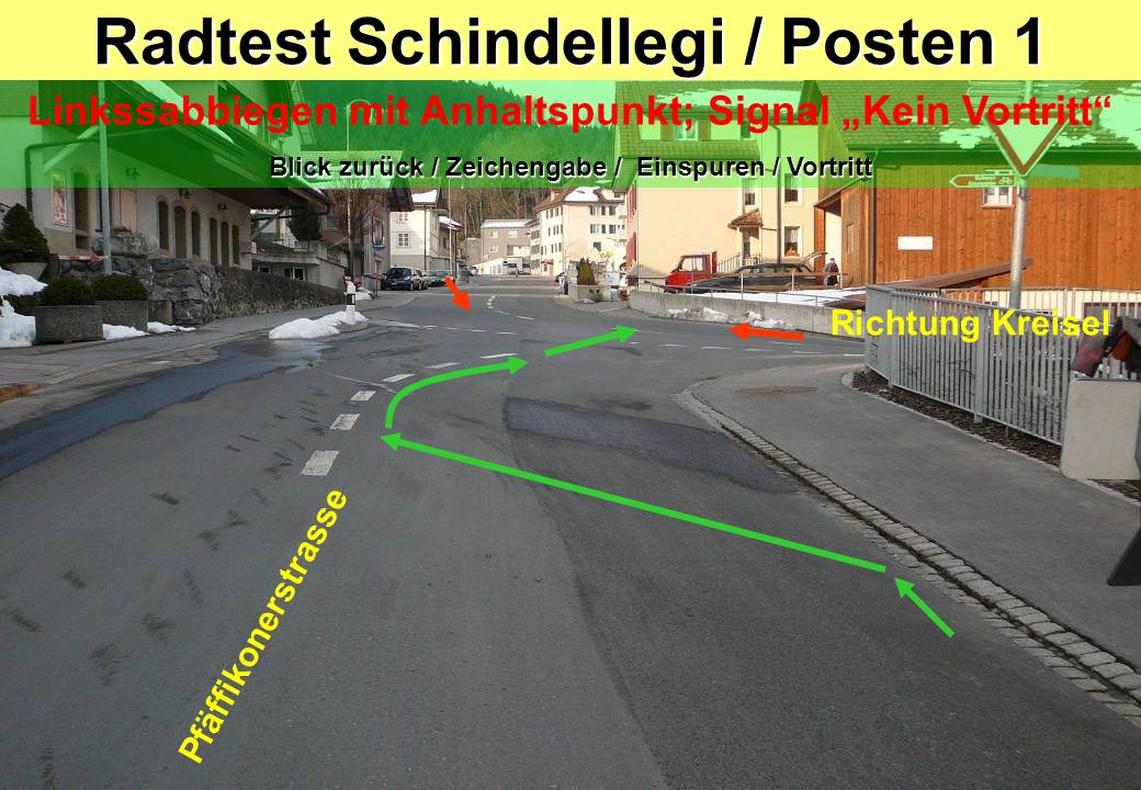 Radtest Schindellegi / Posten 1