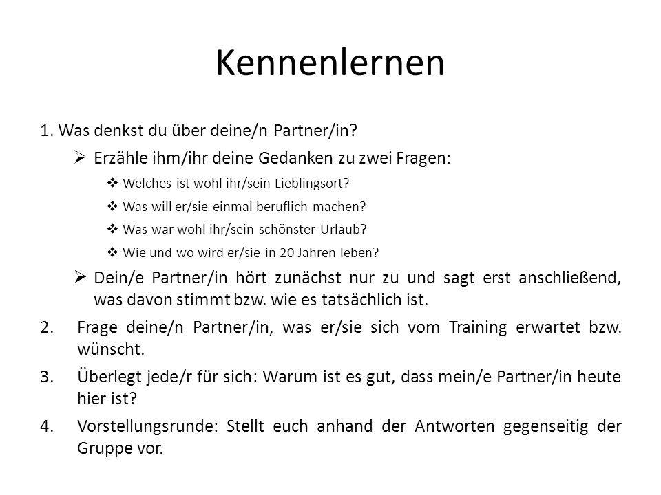 Fragen partner kennenlernen