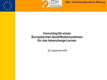 EQF – Europäischer Qualifikationsrahmen Entstehung