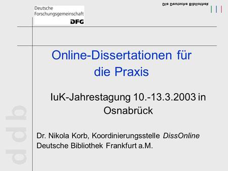Online-Dissertationen für die Praxis