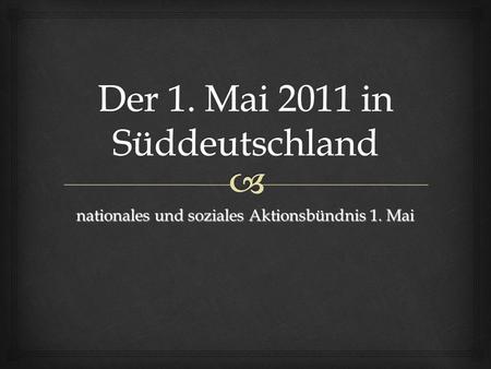 nationales und soziales Aktionsbündnis 1. Mai