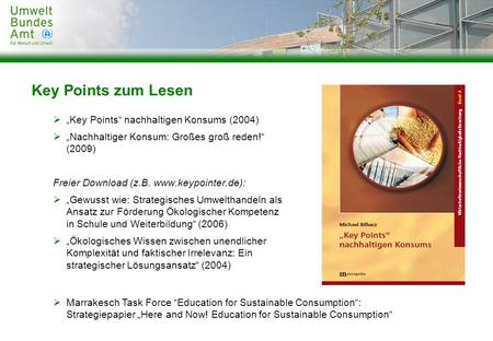 Key Points zum Lesen „Key Points“ nachhaltigen Konsums (2004)