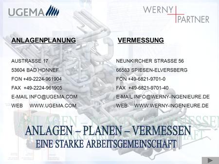 ANLAGEN – PLANEN – VERMESSEN