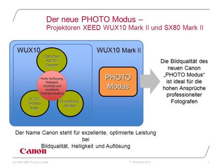 Der neue PHOTO Modus – Projektoren XEED WUX10 Mark II und SX80 Mark II