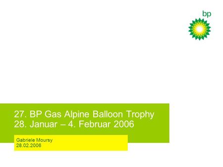 27. BP Gas Alpine Balloon Trophy 28. Januar – 4. Februar 2006