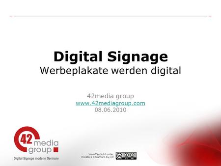 Digital Signage Werbeplakate werden digital 42media group www