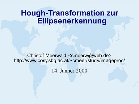 Hough-Transformation zur Ellipsenerkennung