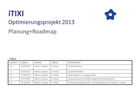 iTIXI Optimierungsprojekt 2013