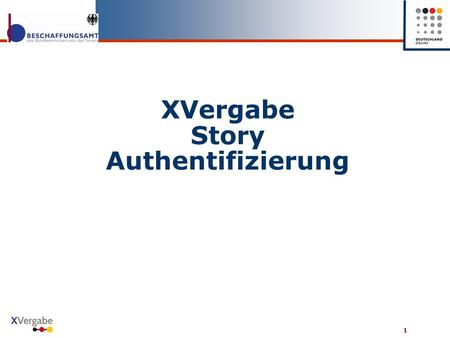 XVergabe Story Authentifizierung