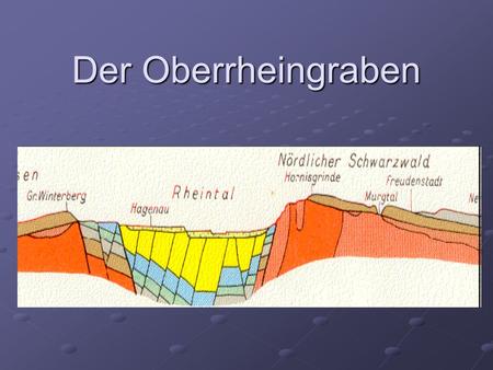 Der Oberrheingraben.