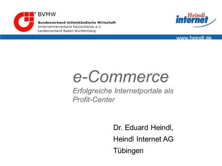 e-Commerce Erfolgreiche Internetportale als Profit-Center