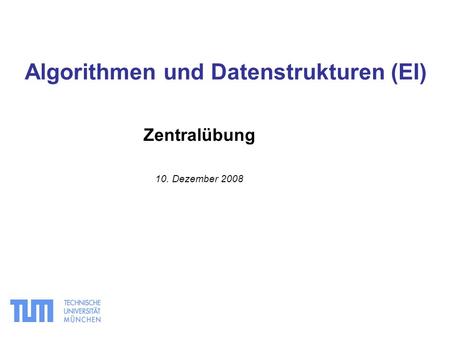 Algorithmen und Datenstrukturen (EI)