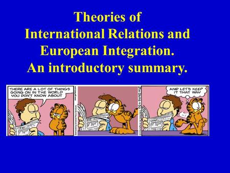 International Relations and An introductory summary.