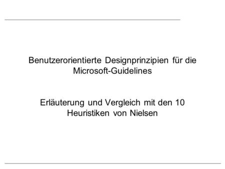 Benutzerorientierte Designprinzipien für die Microsoft-Guidelines