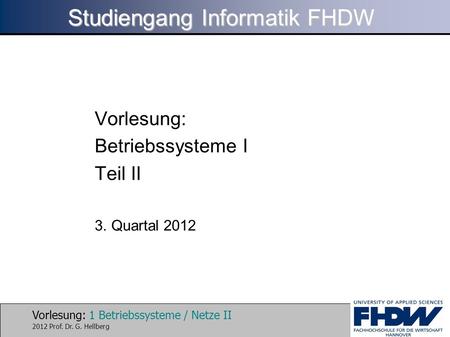 Studiengang Informatik FHDW