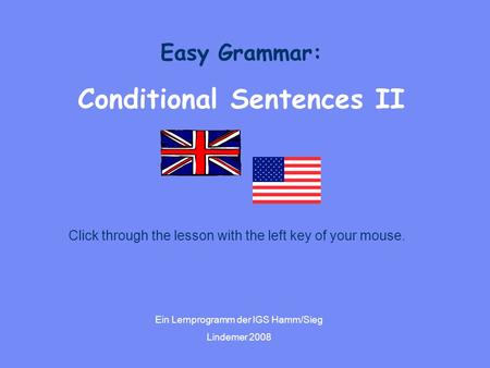Conditional Sentences II