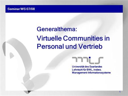 Virtuelle Communities in Personal und Vertrieb