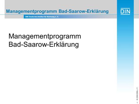 Managementprogramm Bad-Saarow-Erklärung