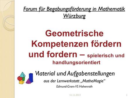 Forum für Begabungsförderung in Mathematik Würzburg