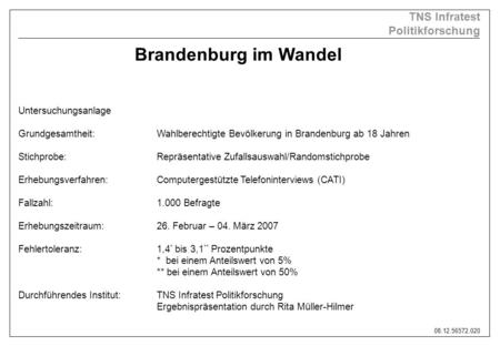 Brandenburg im Wandel Untersuchungsanlage