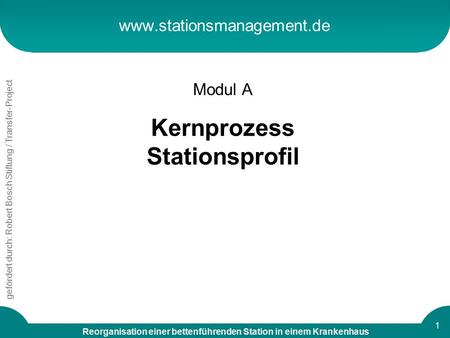 Kernprozess Stationsprofil