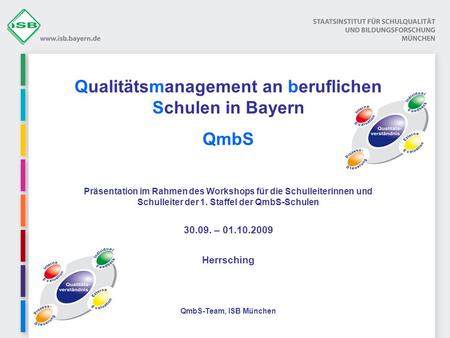 Qualitätsmanagement an beruflichen Schulen in Bayern