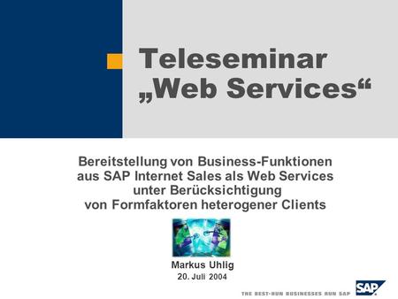 Teleseminar „Web Services“