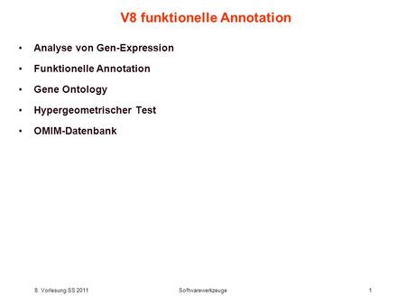 V8 funktionelle Annotation