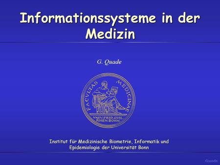 Informationssysteme in der Medizin