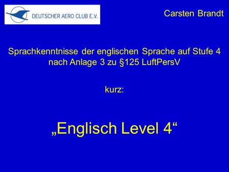 „Englisch Level 4“ Carsten Brandt
