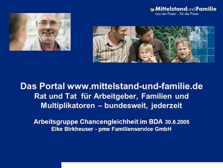 Das Portal www. mittelstand-und-familie