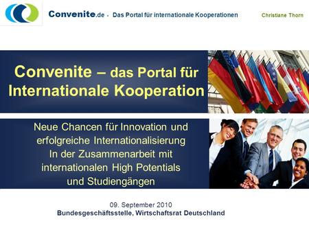 Convenite – das Portal für Internationale Kooperation