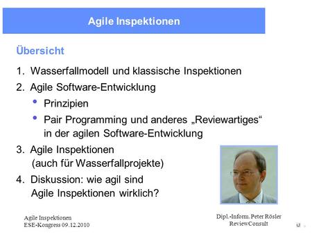 Dipl.-Inform. Peter Rösler ReviewConsult