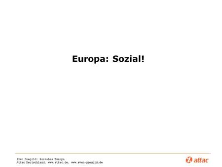 Europa: Sozial!.