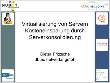 Dieter Fritzsche dbtec networks gmbh