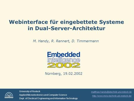 Webinterface für eingebettete Systeme in Dual-Server-Architektur